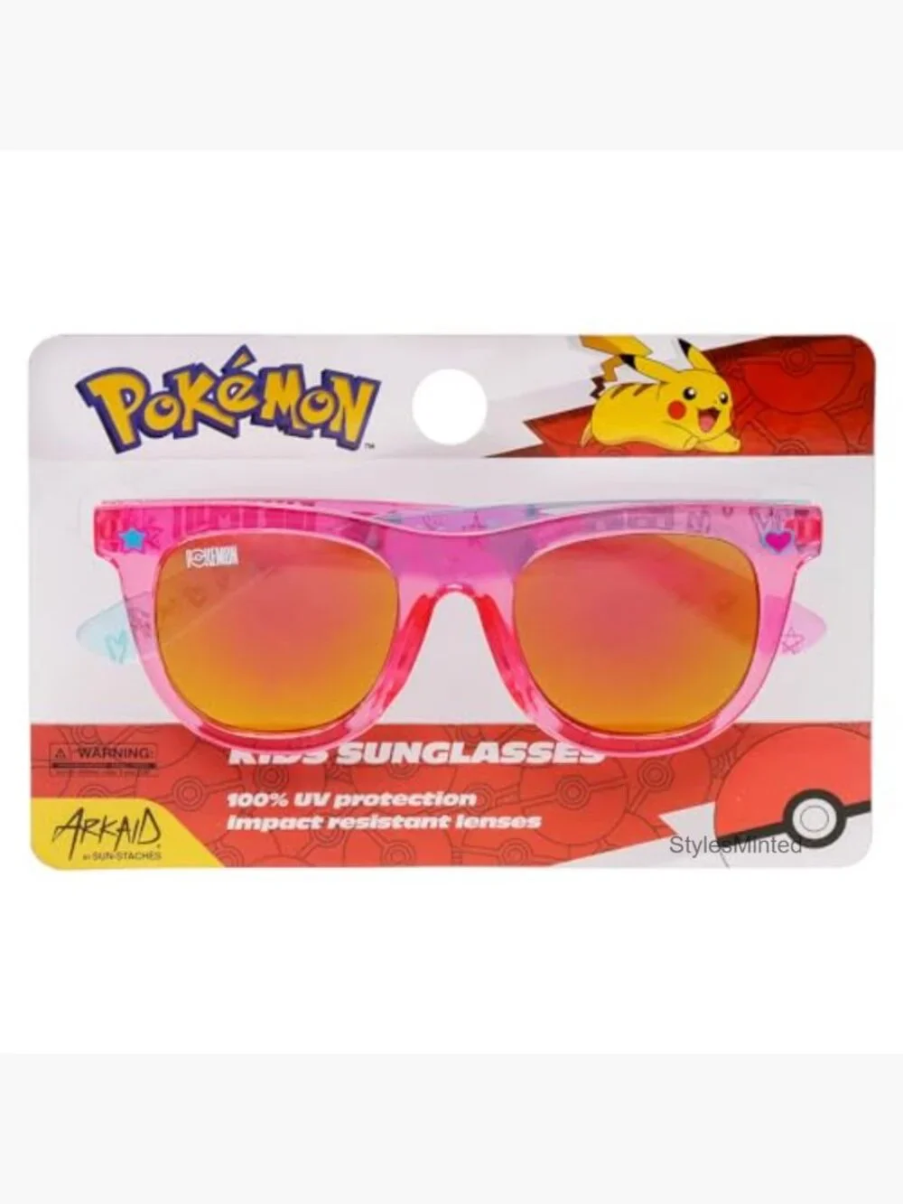 Official Pokemon Kids Sunglasses with Pikachu and Eevee UV400 One Size